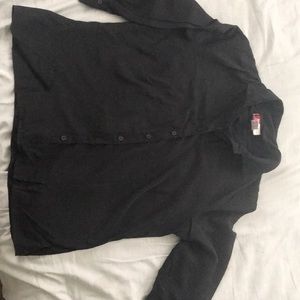Black button down